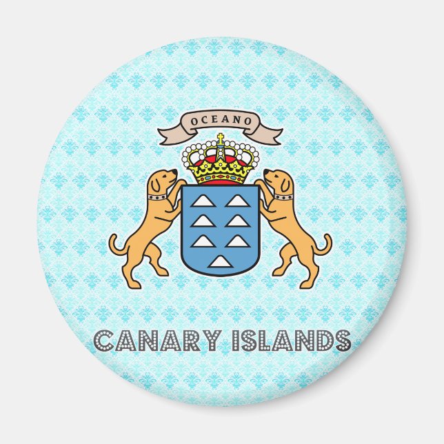 Canary Islands High Quality Coat of Arms Magnet (Front)