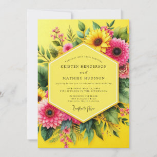 Canary Joyful Summer Wedding Invitation