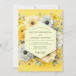 Canary Luminous Bloom Wedding Invitation