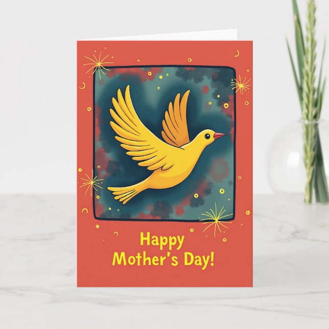Canary Mothers Day Scene Card (Front)