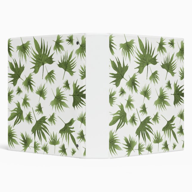 Canary Vine Leaves 3 Ring Binder (Background)