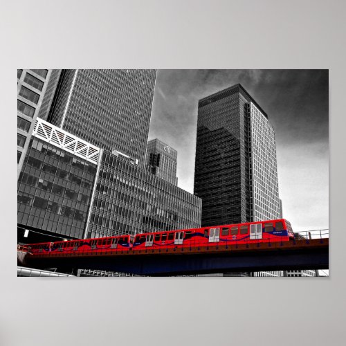 Canary Wharf London Docklands England UK Poster