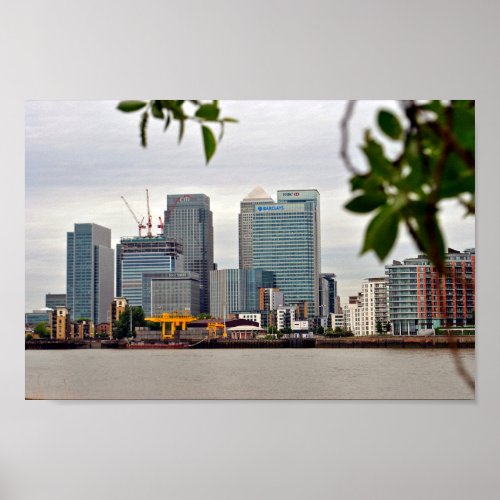 Canary Wharf London Docklands England UK Poster