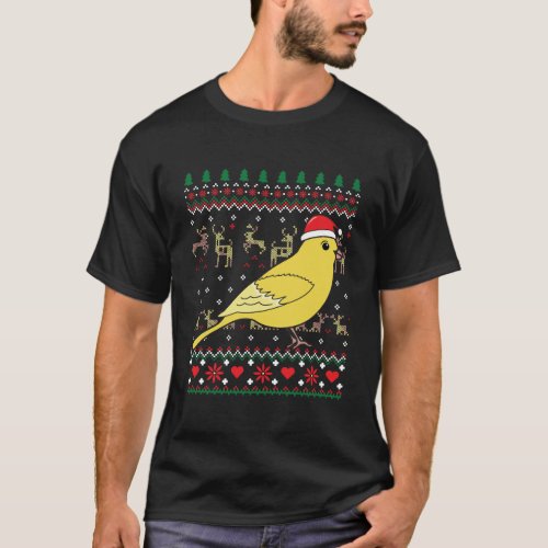 Canary Yellow Bird Christmas Ornament Gift Farm Fu T_Shirt