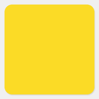 Canary Yellow Bright Solid Blank High Visibility Square Sticker