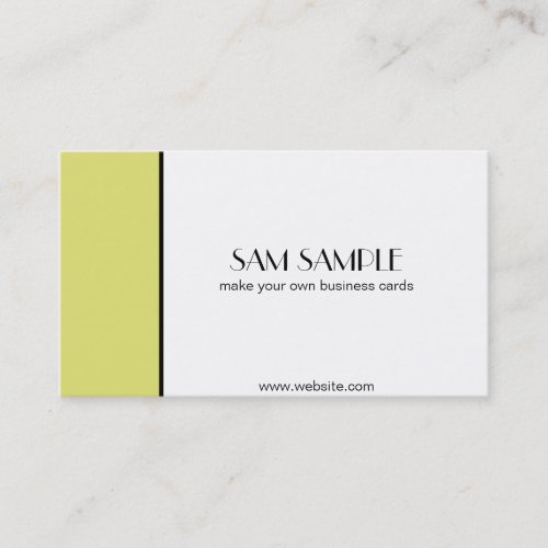Canary Yellow Business Card Templates