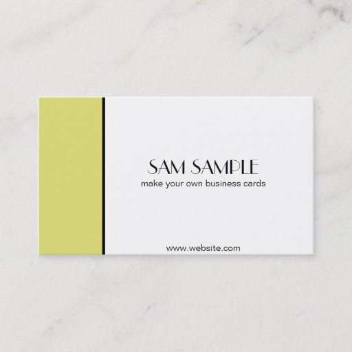 Customizable Canary Yellow Business Card Templates
