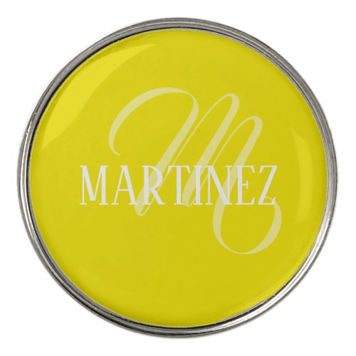 Canary Yellow Elegant Personalized Name Club Divot Tool