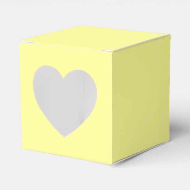 Canary Yellow Heart Favor Boxes (Front Side)