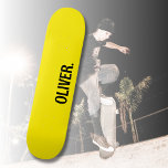 Canary Yellow Modern Name | Classic Trendy Skateboard<br><div class="desc">Canary Yellow Modern Personalized Name | Classic Trendy skateboard.</div>