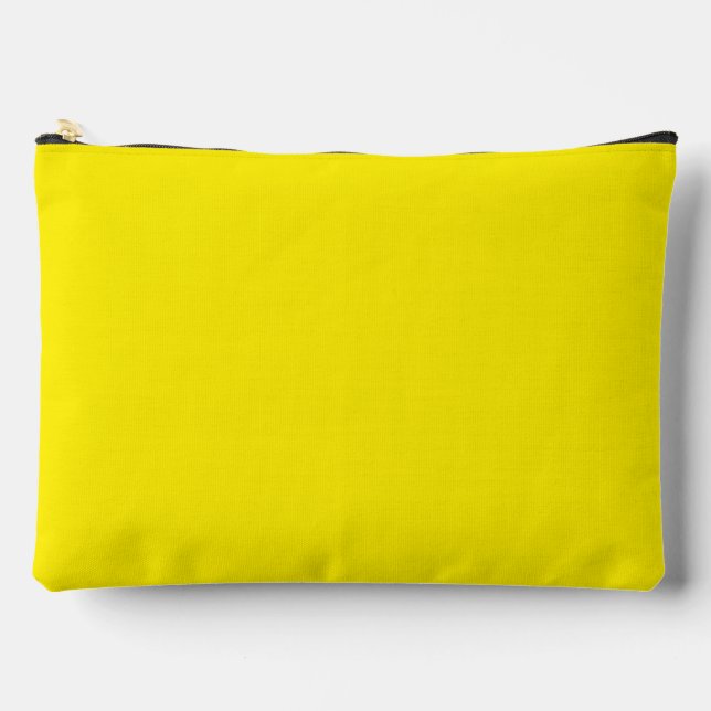 Canary Yellow Solid Color Accessory Pouch (Front)