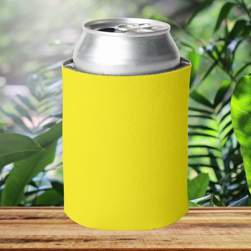 Canary Yellow Solid Color Can Cooler