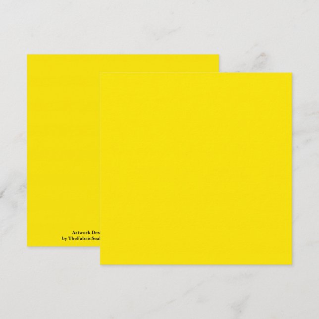 Canary Yellow Solid Color  Card (Front/Back)