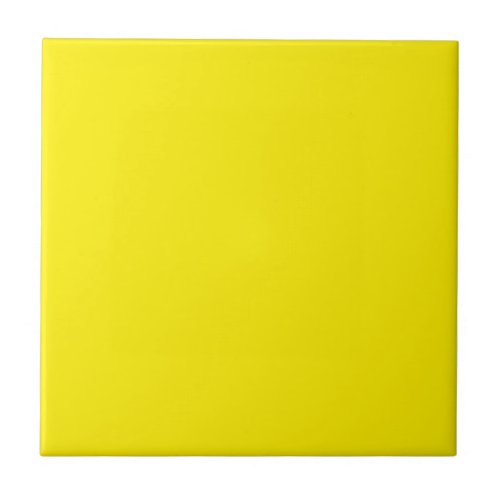 Canary Yellow Solid Color Ceramic Tile