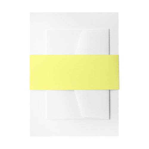 Canary Yellow Solid Color Invitation Belly Band