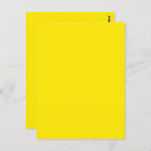 Canary Yellow Solid Color Postcard