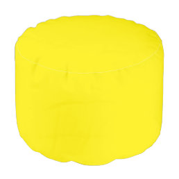 Canary Yellow Solid Color Pouf
