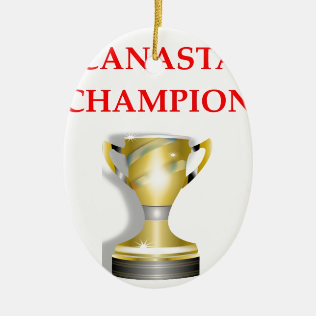 canasta ceramic ornament (Front)