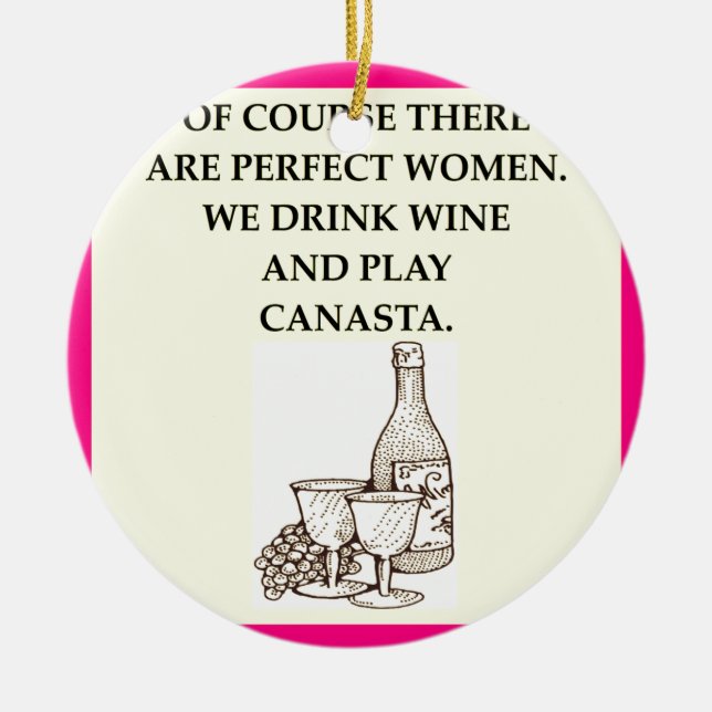 CANASTA CERAMIC ORNAMENT (Front)