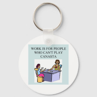 canasta game players) keychain