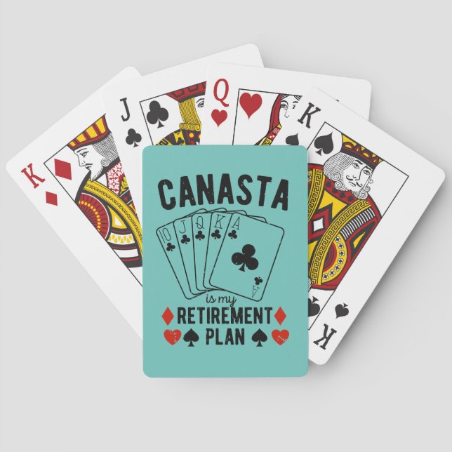 Canasta is my retirement plan  poker cards (Back)