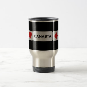 Canasta mug- choose style & color travel mug