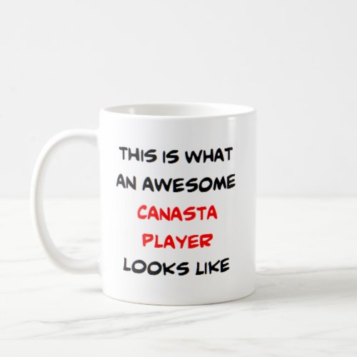 canasta player awesome coffee mug
