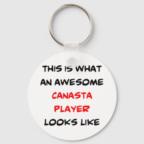 canasta player awesome keychain