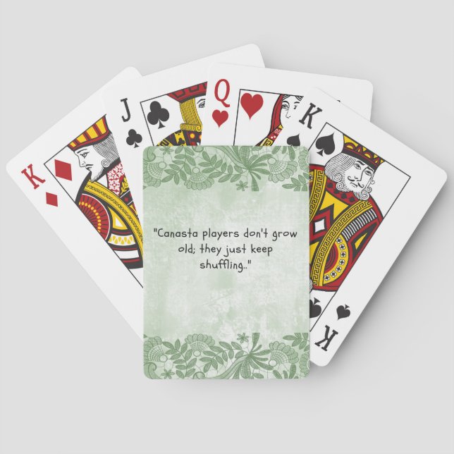 Canasta Players Saying Poker Cards (Back)