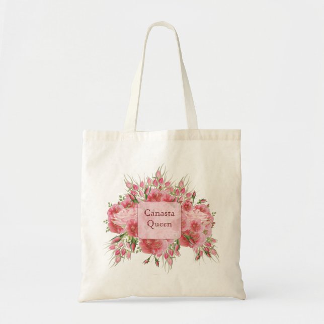 Canasta Queen Shabby Chic Tote Bag (Front)