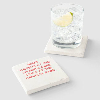 canasta stone coaster