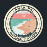 Canaveral National Seashore Florida Badge  Magnet<br><div class="desc">Canaveral National Seashore illustration in a badge style circle.</div>