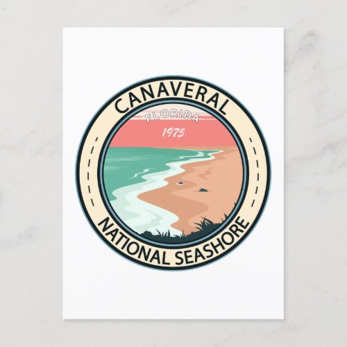 Canaveral National Seashore Florida Badge Postcard