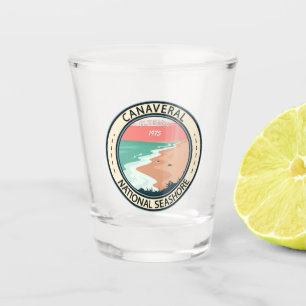 Canaveral National Seashore Florida Badge Shot Glass