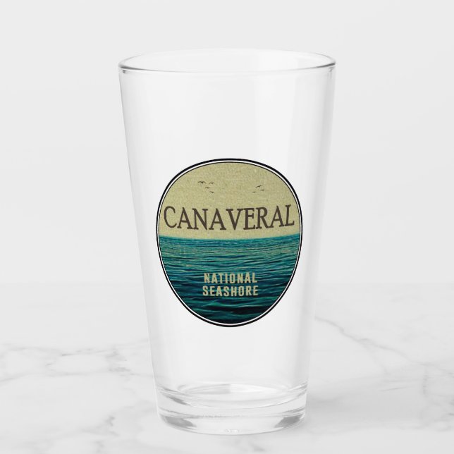 Canaveral National Seashore Florida Ocean Birds Glass (Front)