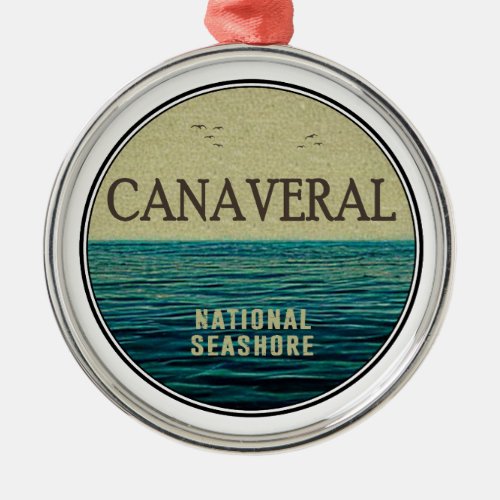Canaveral National Seashore Florida Ocean Birds Metal Ornament