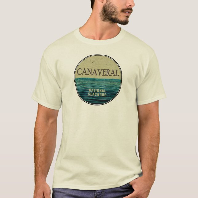 Canaveral National Seashore Florida Ocean Birds T-Shirt (Front)