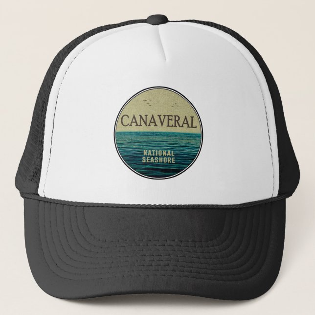 Canaveral National Seashore Florida Ocean Birds Trucker Hat (Front)