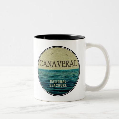 Canaveral National Seashore Florida Ocean Birds Two_Tone Coffee Mug