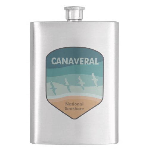 Canaveral National Seashore Florida Seagulls Flask