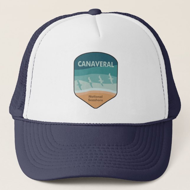 Canaveral National Seashore Florida Seagulls Trucker Hat (Front)