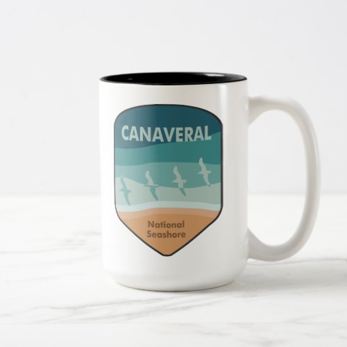 Canaveral National Seashore Florida Seagulls Two_Tone Coffee Mug