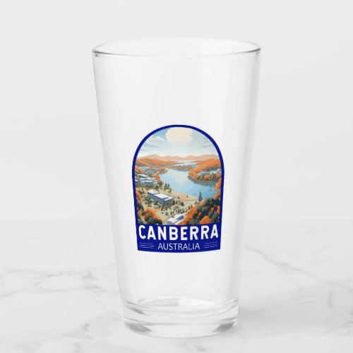 Canberra Australia Travel Art Vintage Glass