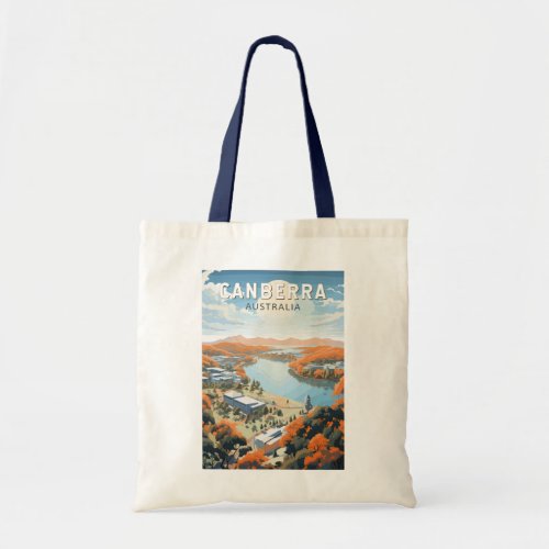 Canberra Australia Travel Art Vintage Tote Bag