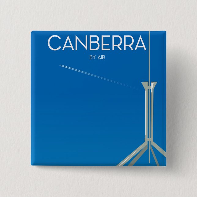 Canberra Australia travel poster Button (Front)