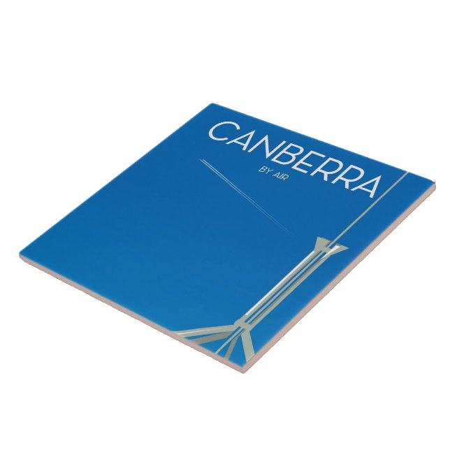 Canberra Australia travel poster Ceramic Tile (Side)