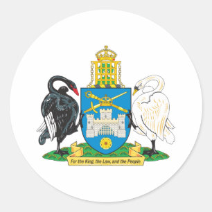 Canberra Coat Of Arms Classic Round Sticker