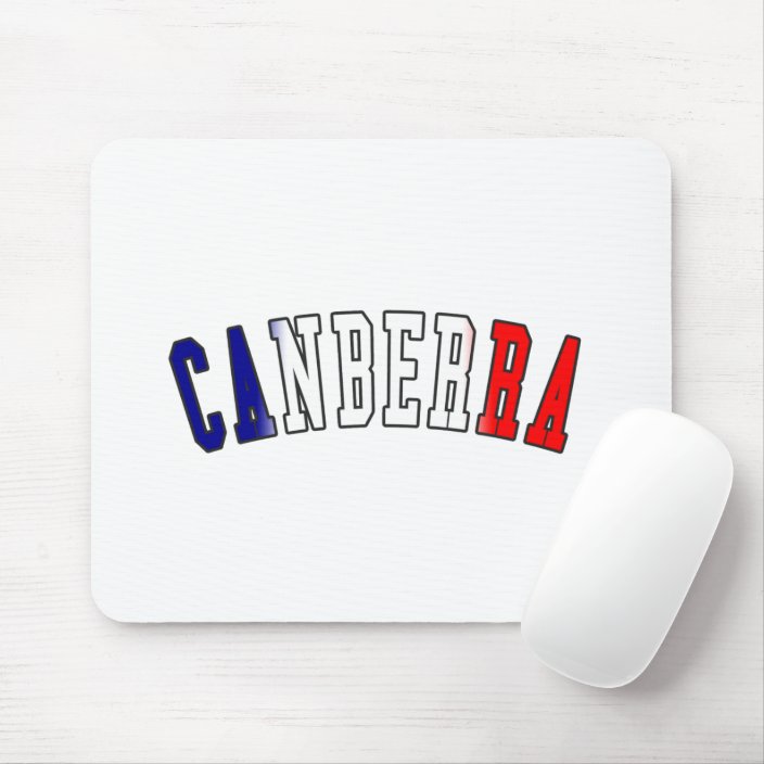 Canberra in Australia National Flag Colors Mouse Pad