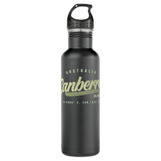Canberra Vintage Retro Pullover Hoodie Stainless Steel Water Bottle