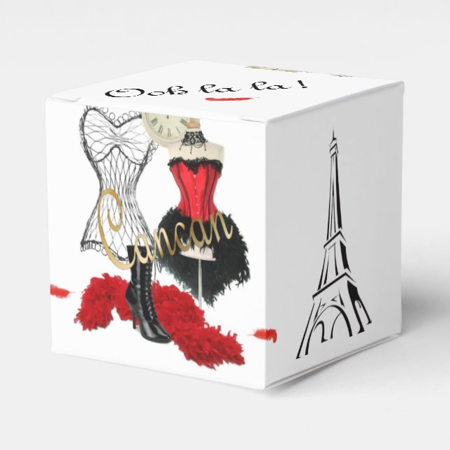 Cancan Costume 1 Favor Boxes (Front Side)